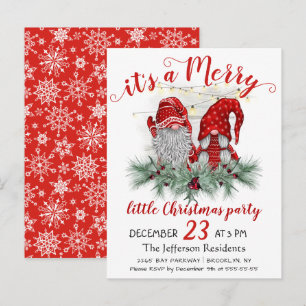 Postale Gnomes mignons Joyeux petit Noël Carte