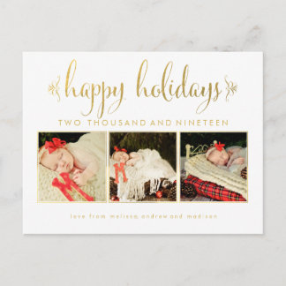 Postale Gold Our Baby 1st Christmas Photo Frame Carte post