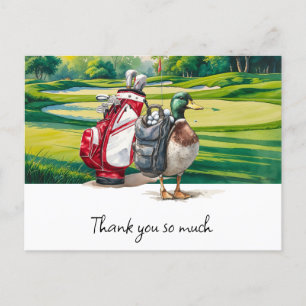 Postale Golf Bag carte de remerciements terrain de golf aq