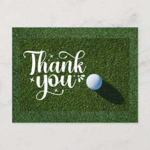 Postale Golf Carte de remerciements avec balle sur l'herbe