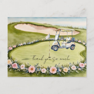 Postale Golf mariage terrain de golf carte de remerciement