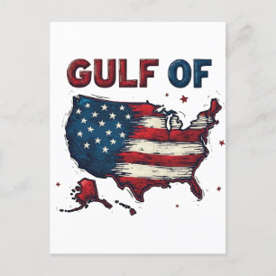 Postale Golfe d'Amérique Carte USA Trump Golfe du Mexique