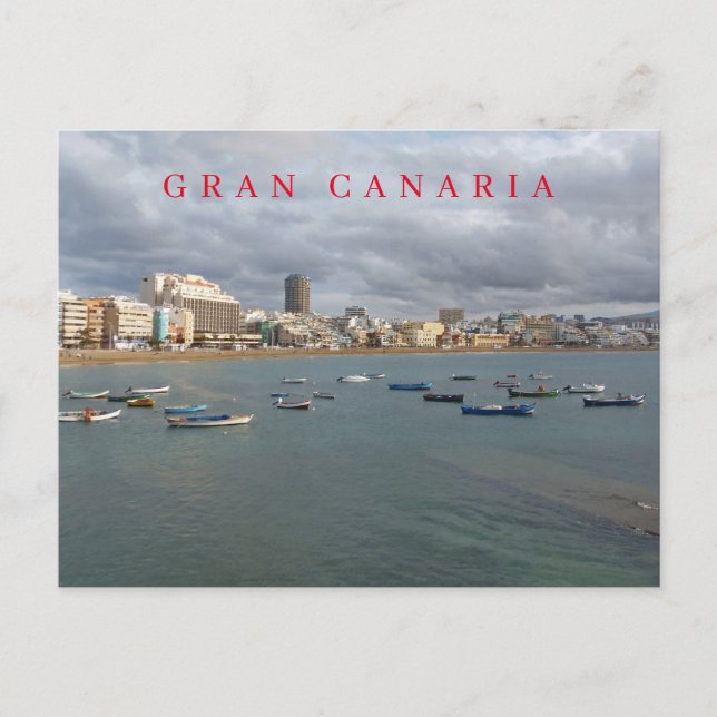 Postale Gran Canaria Las Canteras vue sur la plage carte p (Devant)