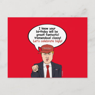 Postale Grande carte d'anniversaire de Trump - Fêtons-nous