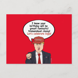 Postale Grande carte d'anniversaire de Trump - Fêtons-nous