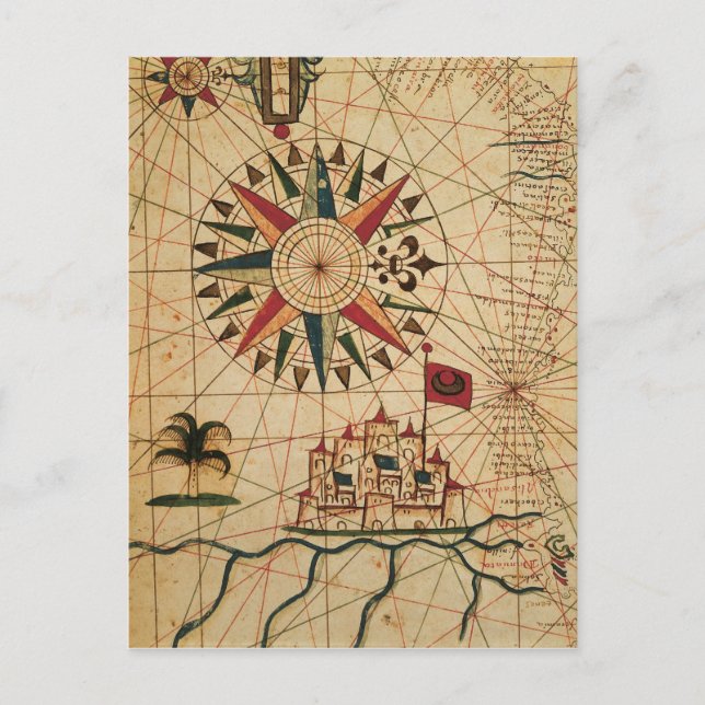 Postale Graphique de Portolan | Carte du Caire, Egypte (Devant)