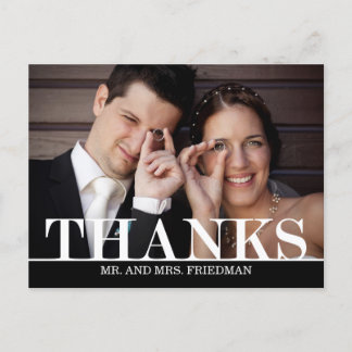 Postale Gras Merci Mariage Carte de remerciements