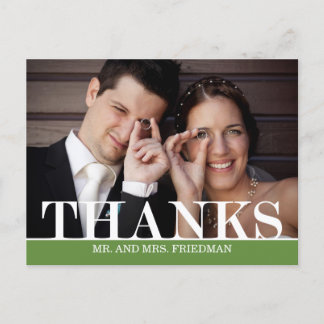 Postale Gras Merci Mariage Carte de remerciements