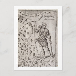 Postale Guerrier de Susquehannock, détail de la carte de V