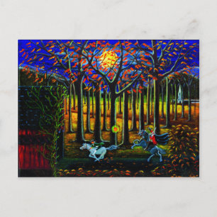 Postale Halloween, carte postale, Horseman, Sleeping, Haut