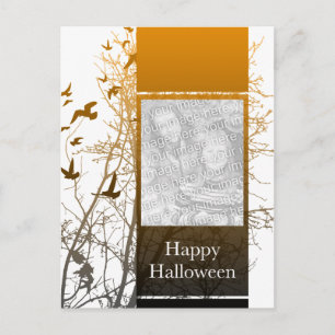 Postale happy halloween carte photo : écran à soie