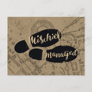 Postale Harry Potter | Carte au trésor - Empreintes de pas