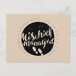 Postale Harry Potter | Carte du Maraudeur Typographie des