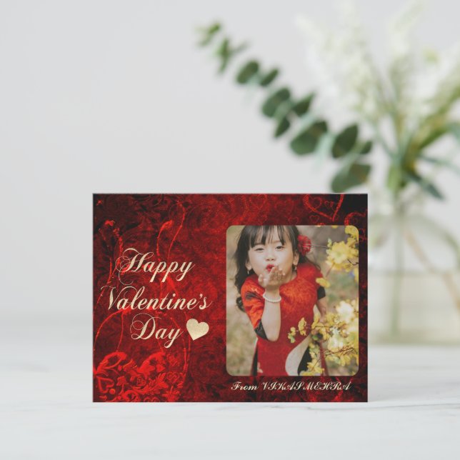 Postale Heart Photo Classroom Carte Saint-Valentin (Debout devant)