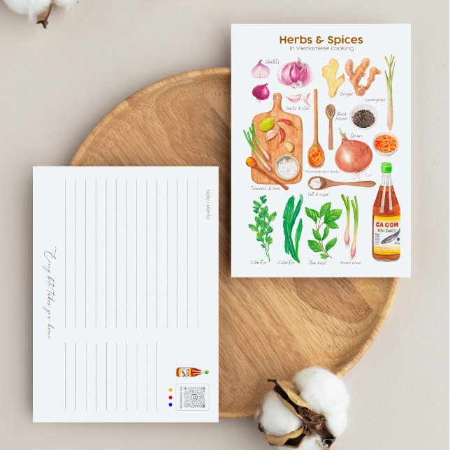 Postale Herbes et épices en Cuisine vietnamienne Carte pos (Créateur téléchargé)