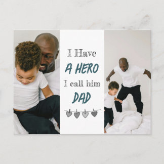 Postale Hero Dad | Carte de la fête des Pères personnalisé