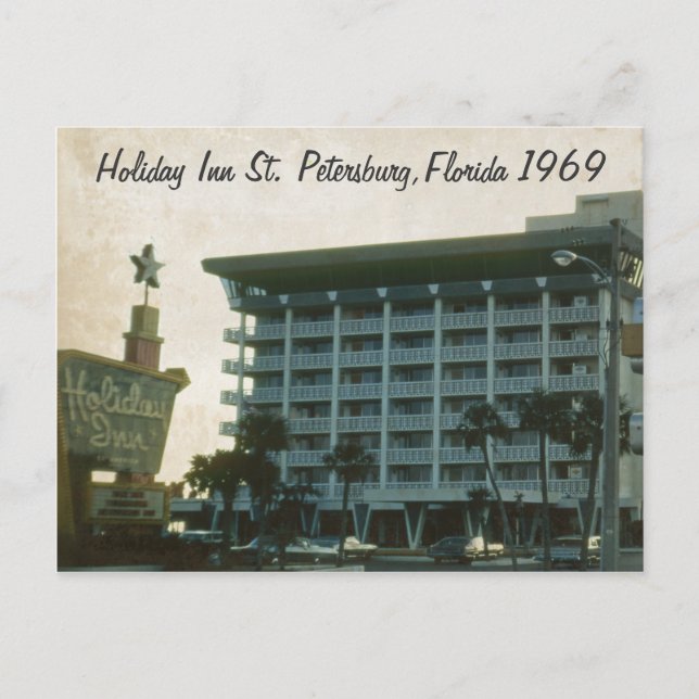 Postale Holiday Inn St. Petersburg Florida 1969 Carte post (Devant)