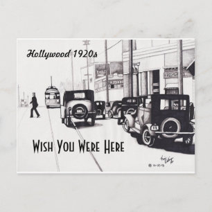 Postale "Hollywood 1920" Souhaite que vous soyez ici Carte