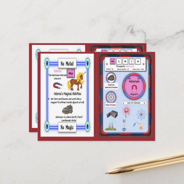 Postale Holmia - Carte de jeu Unicorn Holmium Horn (Devant/Arrière en situation)