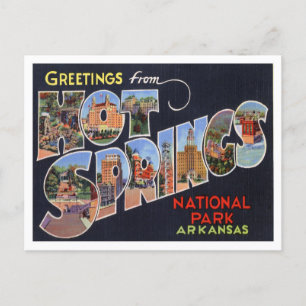 Postale Hot Springs, Arkansas Vintage Big Lettres Carte po