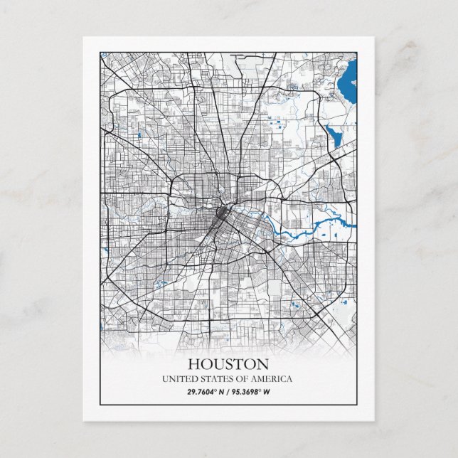 Postale Houston Texas USA City Travel City Carte (Devant)