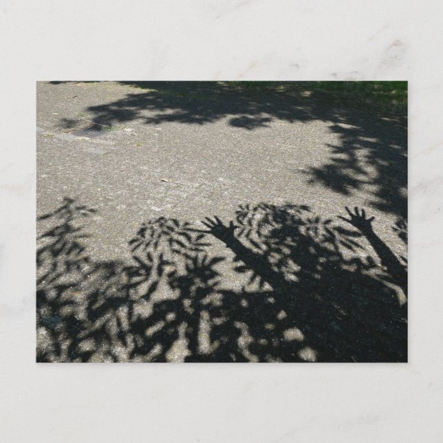 Postale HURRAY Hadow Hands & Feuilles do-it-yourself carte (Devant)