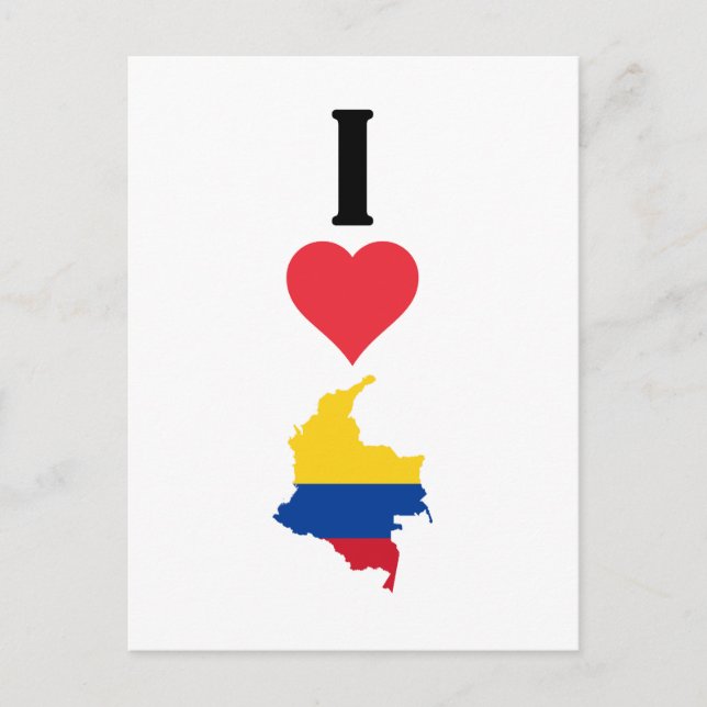 Postale I Love Colombia Vertical I Heart Country Carte du  (Devant)
