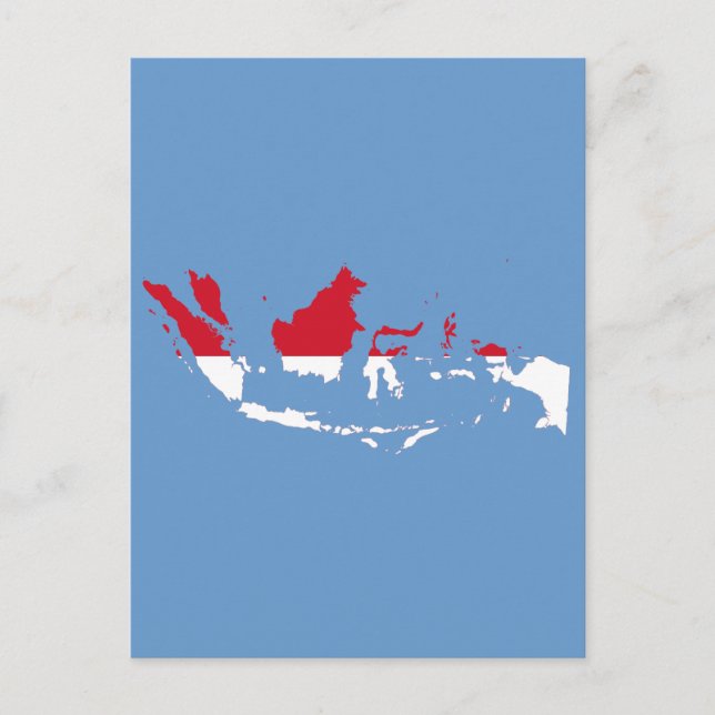 Postale ID Indonésie, Jakarta, Carte du drapeau (Devant)