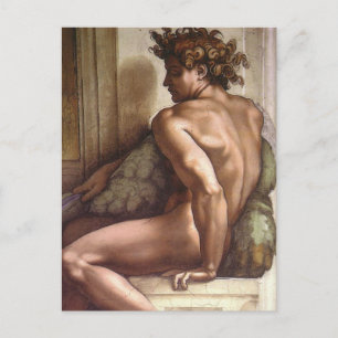 Postale Ignudo, Chapelle Sixtine par Michelangelo Carte po