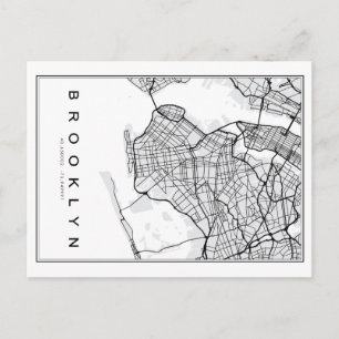 Postale Illustration de la carte Brooklyn