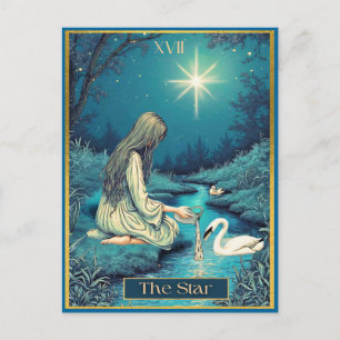 Postale Illustration de la carte Tarot, l'étoile