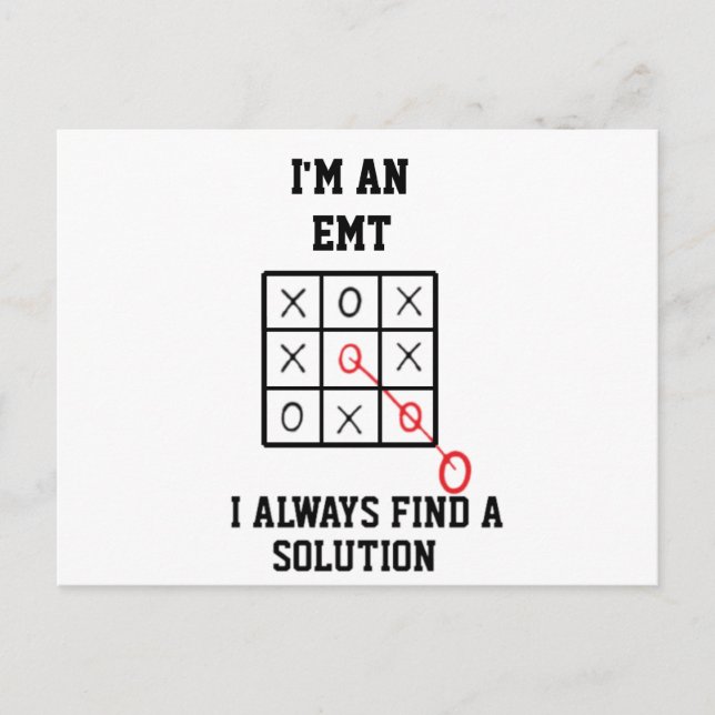 Postale Im An Emt I Always Find A Solution  Carte (Devant)