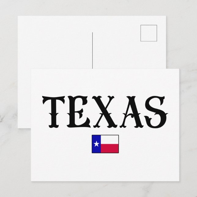 Postale Indicateur de la carte d'état du Texas USA (Devant / Derrière)