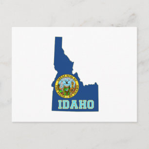 Postale Indicateur D'État En Forme De Carte Idaho