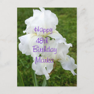 Postale Iris Rebloomer Carte d'anniversaire - personnalise