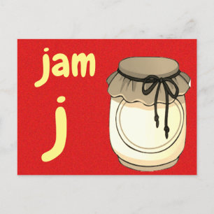 Postale j - carte flash de jam