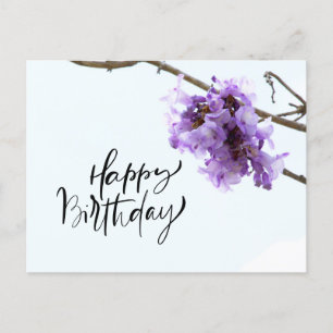Postale Jacaranda Flowers pour une joyeuse carte d'anniver