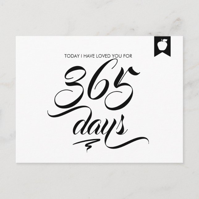 Postale J'Ai Aimé Vous Jours Anniversaire Love Carte Posta (Devant)