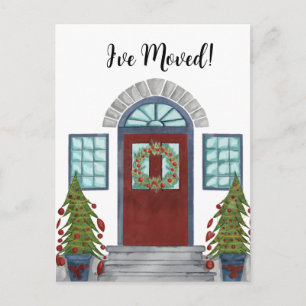 Postale J'ai déménagé ! Carte de Noël pour la maison