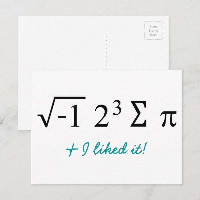 Postale J'ai mangé de la tarte et j'ai aimé ça ! Carte pos (Devant / Derrière)