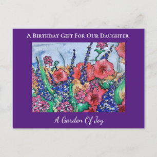 Postale Jardin De Joie Lavande Fille Anniversaire Carte Po