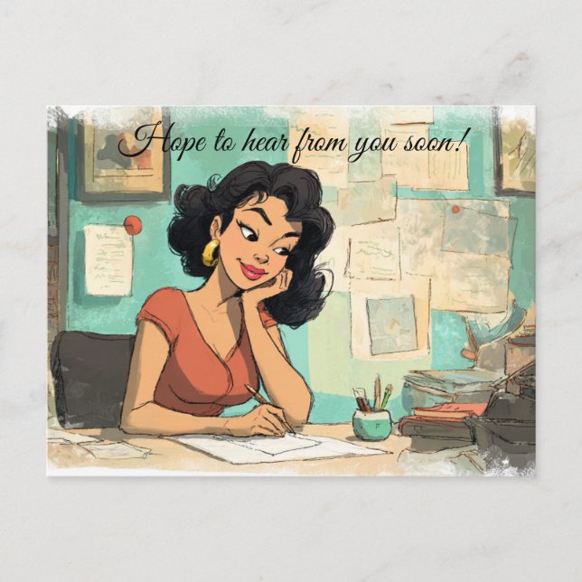 Postale J'espère avoir de tes nouvelles bientôt ! Carte po (Devant)