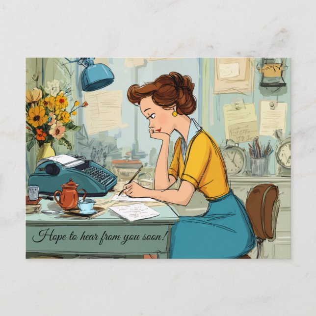 Postale J'espère avoir de vos nouvelles bientôt ! Carte po (Devant)