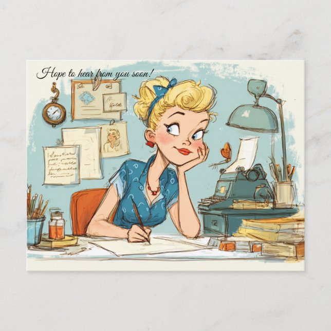 Postale J'espère avoir de vos nouvelles bientôt ! Carte po (Devant)