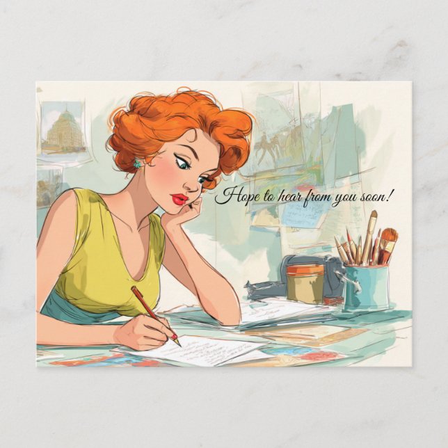 Postale J'espère avoir de vos nouvelles bientôt ! Carte po (Devant)