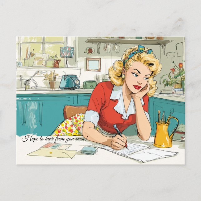 Postale J'espère avoir de vos nouvelles bientôt ! Carte po (Devant)