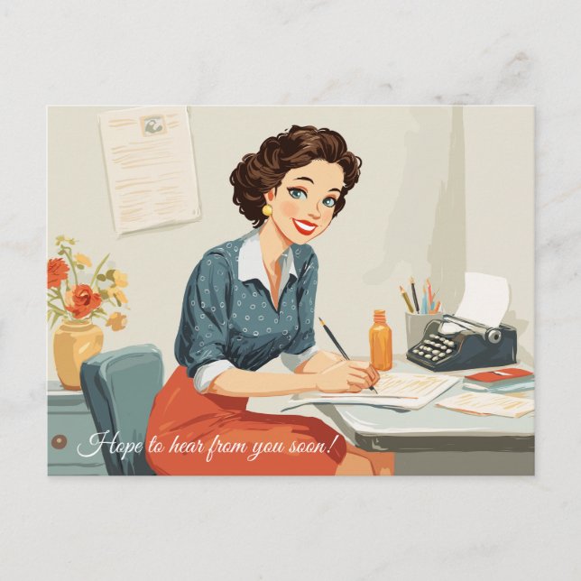 Postale J'espère avoir de vos nouvelles bientôt ! Carte po (Devant)