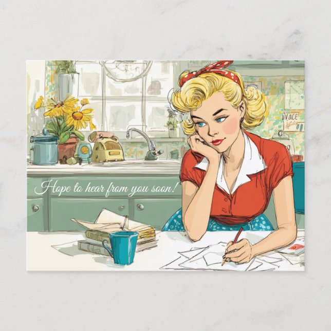 Postale J'espère avoir de vos nouvelles bientôt ! Carte po (Devant)