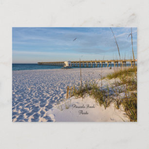 Postale Jetée des dunes de sable de Pensacola Matin Carte