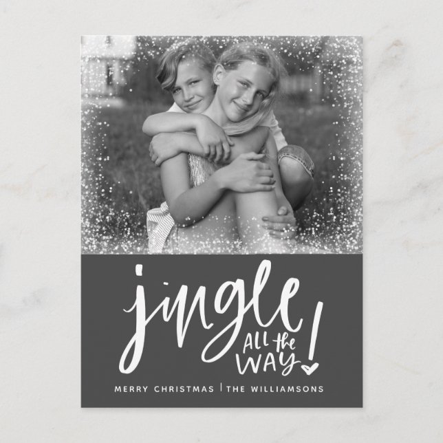 Postale Jingle | Carte de Noël photo moderne (Devant)